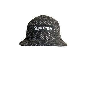 Supreme Foulard Camp Cap SS12 Rare Black/White Polka Dot Hat In LNC